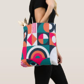 Monstera bladeren: tropisch patroon tote bag (Dichtbij)
