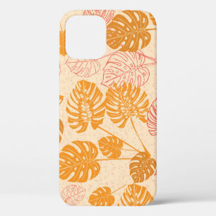 Monstera bladeren: tropisch silhouet naadloos Case-Mate iPhone case