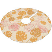 Monstera bladeren: tropisch silhouet naadloos kerstboom rok (Gekanteld)