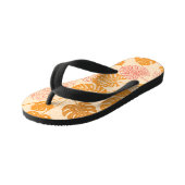 Monstera bladeren: tropisch silhouet naadloos kinder teenslippers (Schuin)