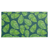 Monstera-bladeren, tropische waterverf kussensloop (Voorkant-Rechts)