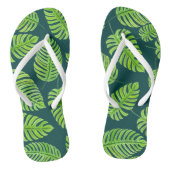 Monstera-bladeren, tropische waterverf teenslippers (Voetbed)