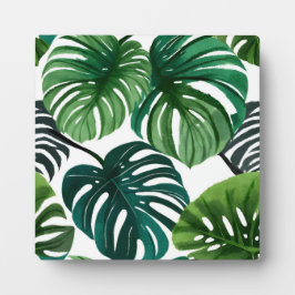 Monstera Bladeren Watercolor Moderne Botanische Ku Fotoplaat