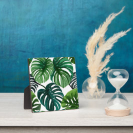 Monstera Bladeren Watercolor Moderne Botanische Ku Fotoplaat