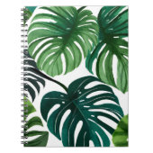 Monstera Bladeren Watercolor Notitieboek (Voorkant)