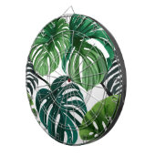 Monstera Bladeren Waterverf Modern Botanisch Dartbord (Voorkant Rechts)