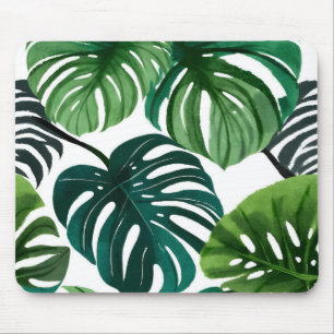 Monstera Bladeren Waterverf Modern Botanisch Muismat