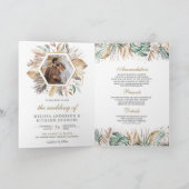 Monstera Boho Pampas All in One QR Code Trouwen (Binnen)