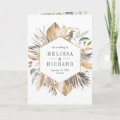 Monstera Boho Pampas Alles in Eén QR Code Bruiloft (Voorkant)