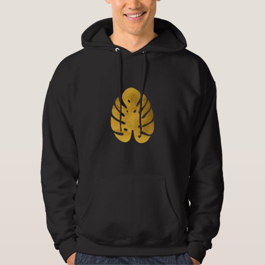 Monstera Botanical Leaf Leaves Boho Hoodie (Voorkant)