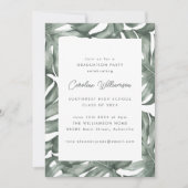 Monstera Botanische Waterverf Afstudeerfeest Kaart (Voorkant)