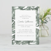 Monstera Botanische Waterverf Afstudeerfeest Kaart (Staand voorkant)