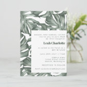 Monstera Botanische Waterverf Groene Bat Mitzvah Kaart (Staand voorkant)