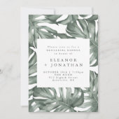 Monstera Botanische Waterverf Groene repetitie Kaart (Voorkant)