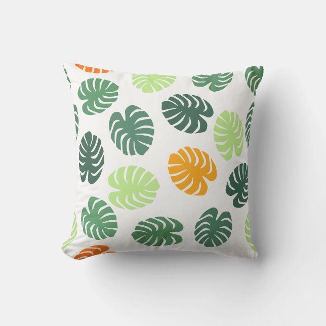 Monstera Buitenkussen (Voorkant)