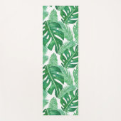Monstera Deliciosa Green Tropical Leaf Pattern Yogamat (Voorkant)