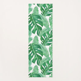 Monstera Deliciosa Green Tropical Leaf Pattern Yogamat
