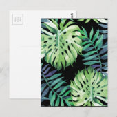 Monstera Deliciosa Hawaiian Island Tropics Leaves Briefkaart (Voorkant / Achterkant)