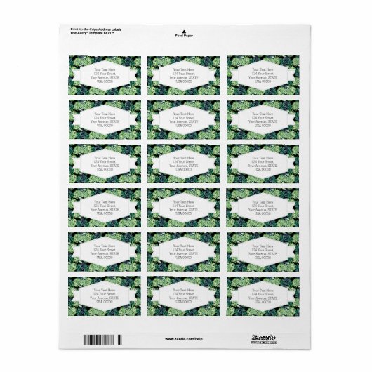 Monstera Deliciosa Hawaiian Island Tropics Leaves Etiket (Full Sheet)