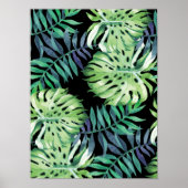 Monstera Deliciosa Hawaiian Island Tropics Leaves Poster (Voorkant)