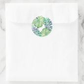 Monstera Deliciosa Hawaiian Island Tropics Leaves Ronde Sticker (Tas)