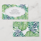 Monstera Deliciosa Hawaiian Island Tropics Leaves Visitekaartje (Voorkant / Achterkant)