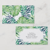Monstera Deliciosa Hawaiian Island Tropics Leaves Visitekaartje (Voorkant / Achterkant)