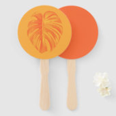 Monstera Deliciosa Houseplant Party Fans Handwaaier (Voorkant en achterkant)