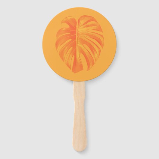 Monstera Deliciosa Houseplant Party Fans Handwaaier (Voorkant)