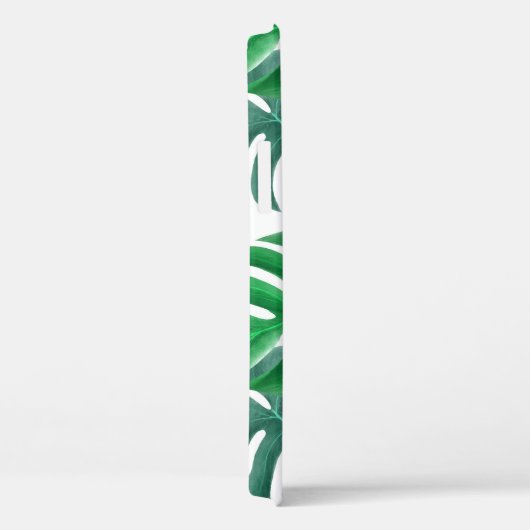 Monstera Deliciosa Leaves Pattern Monogramed Case-Mate iPhone Case (Achterkant / Rechts)
