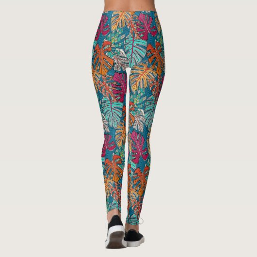monstera deliciosa pauock leggings (Achterkant)
