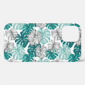 Monstera Duo Toon: minimale tropen Case-Mate iPhone Case (Achterkant (horizontaal))