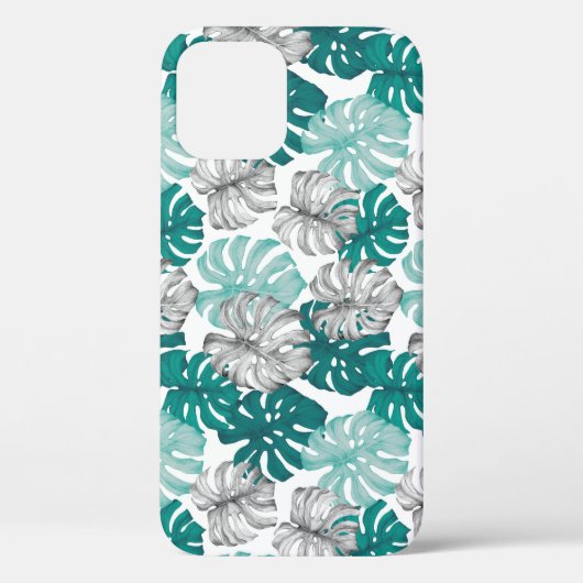 Monstera Duo Toon: minimale tropen Case-Mate iPhone Case (Achterkant)
