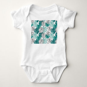 Monstera Duo Toon: minimale tropen Romper