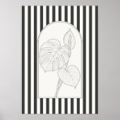 Monstera Elegant Flower Botanical Poster (Voorkant)
