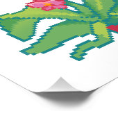 Monstera, Fern, Orchid, snake plant. Pixel art Perfect Poster (Hoek)
