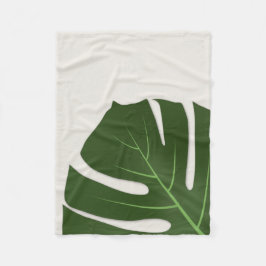 Monstera Fleece Deken