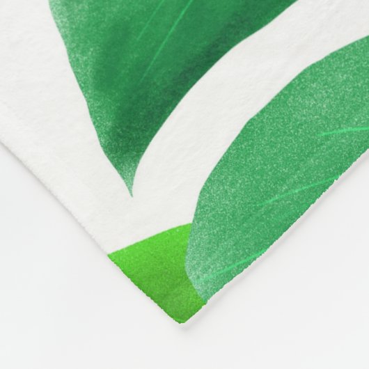 Monstera Fleece Deken (Hoek)