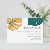 Monstera Geel | Bruilofts Ontvangst Omheining Informatiekaartje (Staand voorkant)