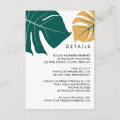 Monstera Geel | Tropische  Trouw Gast Details Informatiekaartje (Voorkant)