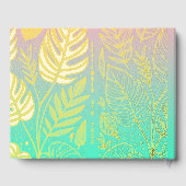 Monstera Gold Foliage Wedding Gastenboek (Achterkant)