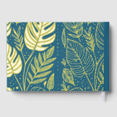 Monstera Gold Foliage Wedding Gastenboek (Achterkant)