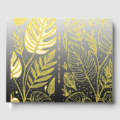 Monstera Gold Foliage Wedding Gastenboek (Voorkant)