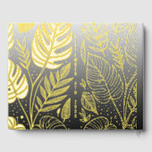 Monstera Gold Foliage Wedding Gastenboek (Achterkant)