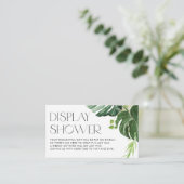 Monstera Greenery Tropical Display Douche Informatiekaartje (Staand voorkant)
