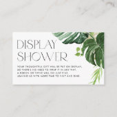 Monstera Greenery Tropical Display Douche Informatiekaartje (Voorkant)