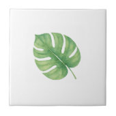 Monstera Gren Leaf Tegeltje (Voorkant)