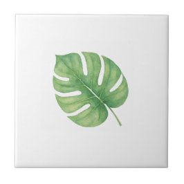 Monstera Gren Leaf Tegeltje