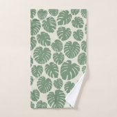 Monstera - groen bad handdoek (Handdoek)