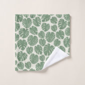 Monstera - groen bad handdoek (Wasdoekje)